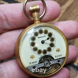 Vintage Hebdomas Pocket Watch For Repair, Good Balance (H115)