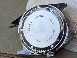Vintage Helbros Day-Date Diver Watch withElgin AS 1914, Keeps Time FOR PARTS/REPAIR