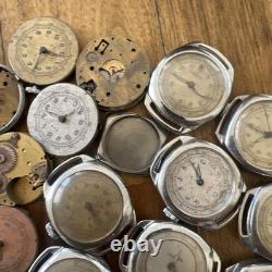 Vintage Huge Lot Cimer Rubis Sperina SWISS Pin Lever Watches For Parts