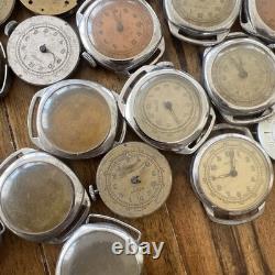 Vintage Huge Lot Cimer Rubis Sperina SWISS Pin Lever Watches For Parts