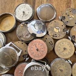 Vintage Huge Lot Cimer Rubis Sperina SWISS Pin Lever Watches For Parts