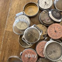 Vintage Huge Lot Cimer Rubis Sperina SWISS Pin Lever Watches For Parts