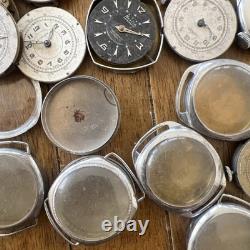 Vintage Huge Lot Cimer Rubis Sperina SWISS Pin Lever Watches For Parts