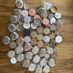 Vintage Huge Lot Cimer Rubis Sperina SWISS Pin Lever Watches For Parts