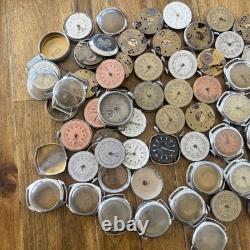 Vintage Huge Lot Cimer Rubis Sperina SWISS Pin Lever Watches For Parts