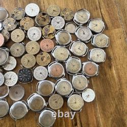 Vintage Huge Lot Cimer Rubis Sperina SWISS Pin Lever Watches For Parts