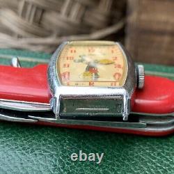 Vintage Ingersoll Mickey Mouse Watch Clean Dial Not Running for PARTS / REPAIR