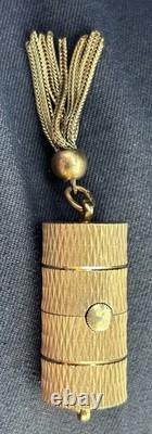 Vintage Itraco Pendant Watch Swiss Not Working Gold Tone Tassel