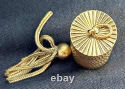 Vintage Itraco Pendant Watch Swiss Not Working Gold Tone Tassel