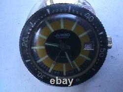 Vintage JUMBO CALENDAR DIVE DIVER STYLE WATCH FOR PARTS OR REPAIR