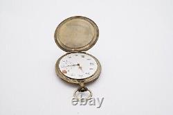 Vintage Janus Pocket Watch 800 Silver Case For Parts