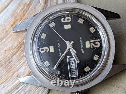 Vintage Jubilee Day-Date Diver Watch withMissing Bezel, RUNS SLOW FOR PARTS/REPAIR