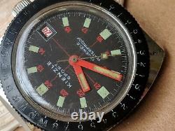 Vintage Kienzle Sport German Diver Watch withBox, Papers, Bezels FOR PARTS/REPAIR