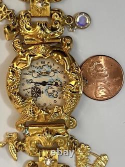 Vintage Kirks Folly Nautical Treasure Map Watch NOT Working For Parts Only AS IS