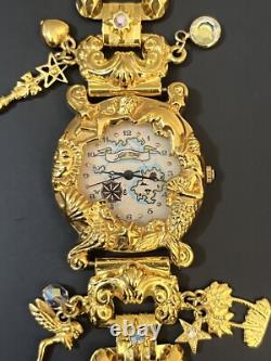 Vintage Kirks Folly Nautical Treasure Map Watch NOT Working For Parts Only AS IS