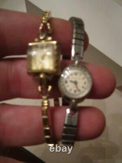 Vintage Ladies' Elgin And Westclox Watches Not Working For Parts Ofc-8