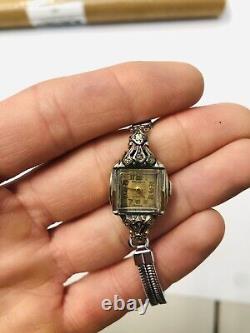 Vintage Ladies Welsbro 17 Jewels 10K RGP Watch Swiss-Made for Parts or Repair