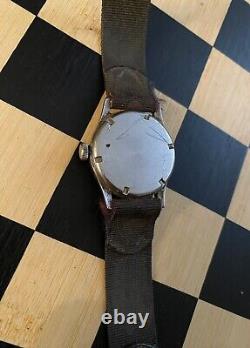 Vintage Lambert Bros 9J Mechanical Subseconds Military Watch for Parts/Repair