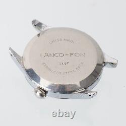 Vintage Lanco-Fon Alarm Hand Winding 35mm Men's Wristwatch Project Repair RARE