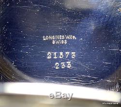 Vintage Longines Chronograph Calibre 19.73N Pocket Watch For Parts Or Repair