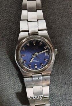 Vintage Longines Conquest Electronic Blue Dial mens watch For Parts / restore