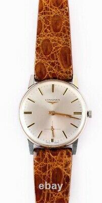 Vintage Longines man manual winding watch, 35mm, can move, the strap is broken