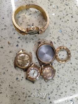 Vintage Lot JOVIAL GOLD Plated watches Not Work for parts Vintage Lot JOVIAL GOLD Plated watches Not Work for parts
