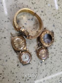 Vintage Lot JOVIAL GOLD Plated watches Not Work for parts Vintage Lot JOVIAL GOLD Plated watches Not Work for parts