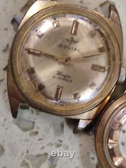 Vintage Lot JOVIAL GOLD Plated watches Not Work for parts Vintage Lot JOVIAL GOLD Plated watches Not Work for parts