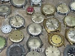 Vintage Lot Mechanical Mens Timex Watches Parts Repairs Marlin