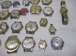 Vintage Lot Of 54 Timex watches For Parts Or Repair