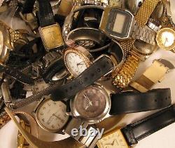 Vintage Lot Of Watches And Parts For Parts Or Repair Over 5 Pounds