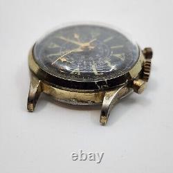 Vintage Lucerne Sport Chronograph Watch Manual Wind FOR PARTS OR REPAIR