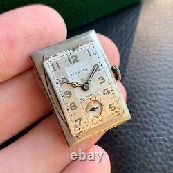 Vintage Marvin 17 Jewels Mechanical Art Deco Wristwatch Runs for PARTS / REPAIR