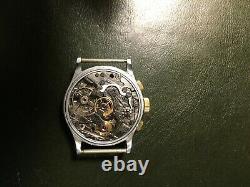 Vintage Mechanical Chronograph Suisse Watch for Parts Repair 32 mm Venus 170