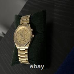 Vintage Men Seiko 7T24-7A00 Chronograph Gold Tone Bond Style Watch For Parts