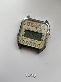 Vintage Men Wirst Watch For Parts Ruhla Chronograph Gdr Qwartz Rrr Light