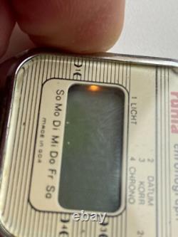 Vintage Men Wirst Watch For Parts Ruhla Chronograph Gdr Qwartz Rrr Light