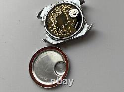 Vintage Men Wirst Watch For Parts Ruhla Chronograph Gdr Qwartz Rrr Light