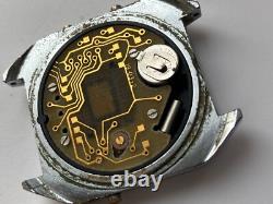 Vintage Men Wirst Watch For Parts Ruhla Chronograph Gdr Qwartz Rrr Light