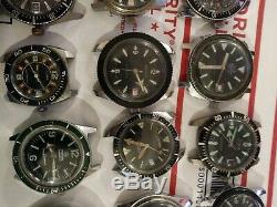 Vintage Men's Divers Watches Lucerne Sheffield Crosby And More LOT H