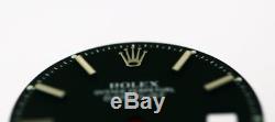 Vintage Men's Rolex Datejust NQ 1600 1601 1603 Flat Black Stick Dial 2/T #B1