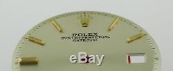Vintage Men's Rolex Datejust NQ 1600 1601 1603 Silver Stick Dial 2Tone #E9