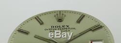 Vintage Men's Rolex Datejust NQ 1600 1601 1603 Silver Stick Dial & Hands SS #D55