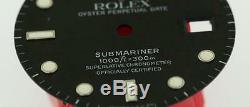 Vintage Men's Rolex Submariner Date Gloss Black Patina Dial 16800 16610 S/S #D42