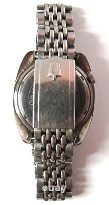 Vintage Mens Bulova Accutron 2180 Wristwatch Silver Tone Selling As Is For Parts