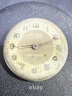 Vintage Minerva 17J Watch Movement & Dial Cal 48/49 11.5''' Parts/Repair