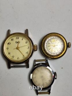 Vintage Mixed Brand Watches Lot-For Parts or Repair-Men's & Women's Mechanical