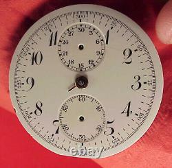 Vintage O F 45mm Lemania 15j Swiss Movement Chronograph Parts Repairs