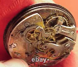 Vintage O F 45mm Lemania 15j Swiss Movement Chronograph Parts Repairs